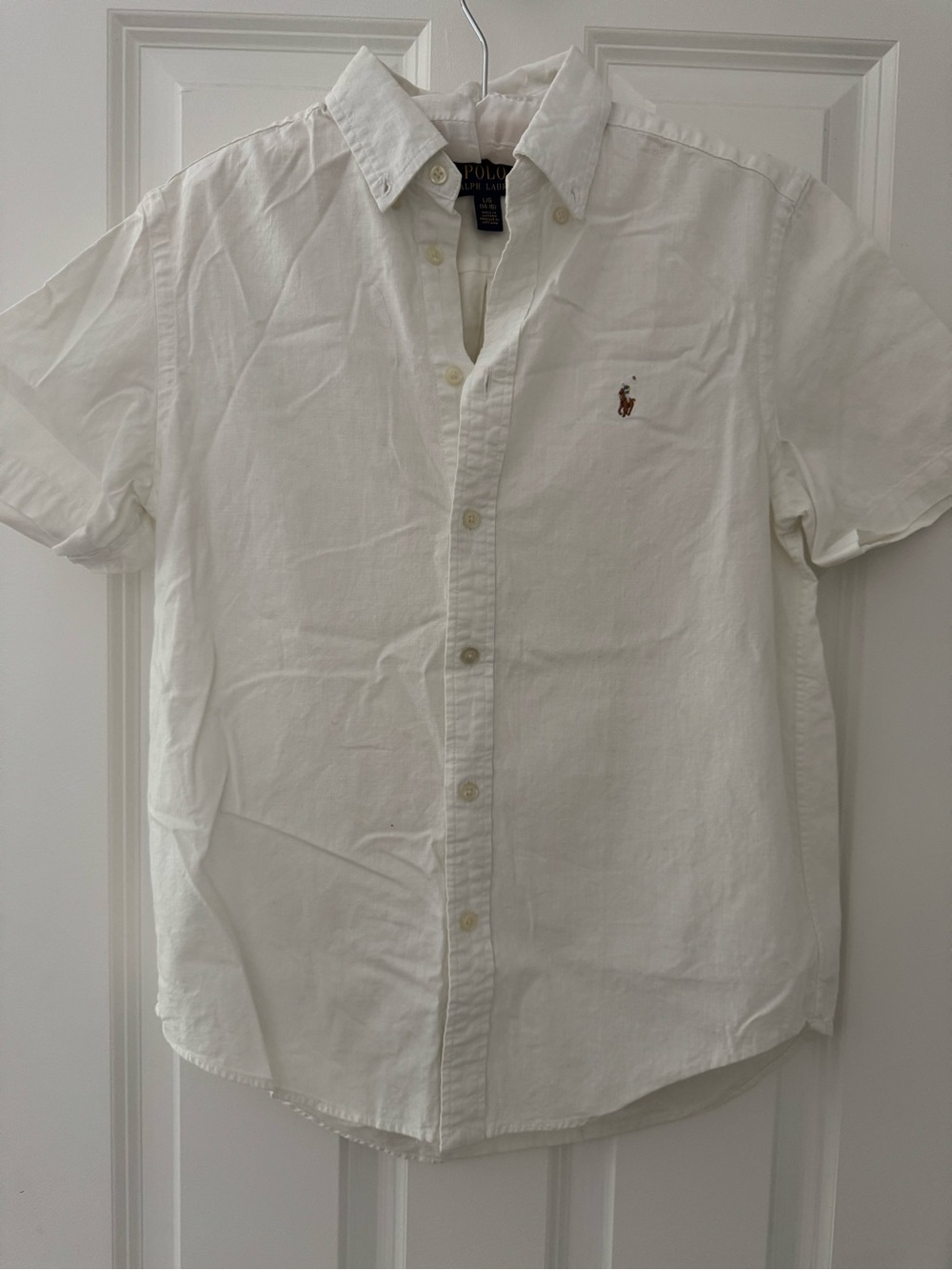 Polo by Ralph Lauren White Short-Sleeve Button-Down Oxford Shirt